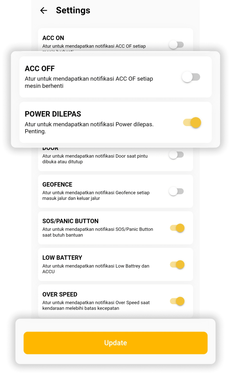 Panduan Setup Notifikasi | GPSKU.co.id