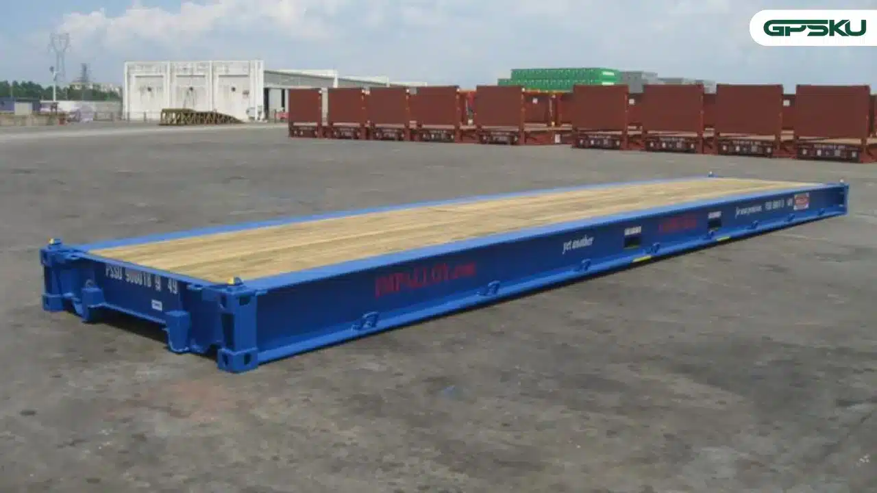 flat rack container hardwood