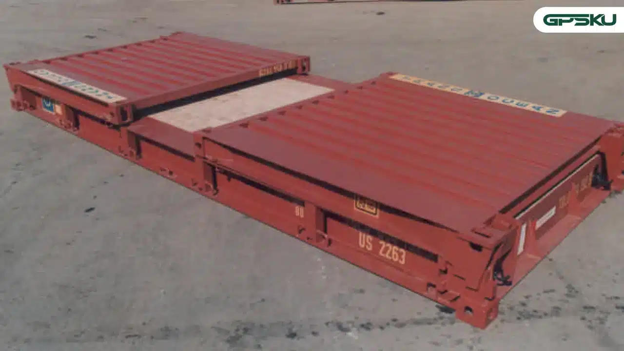 flat rack container collapsible