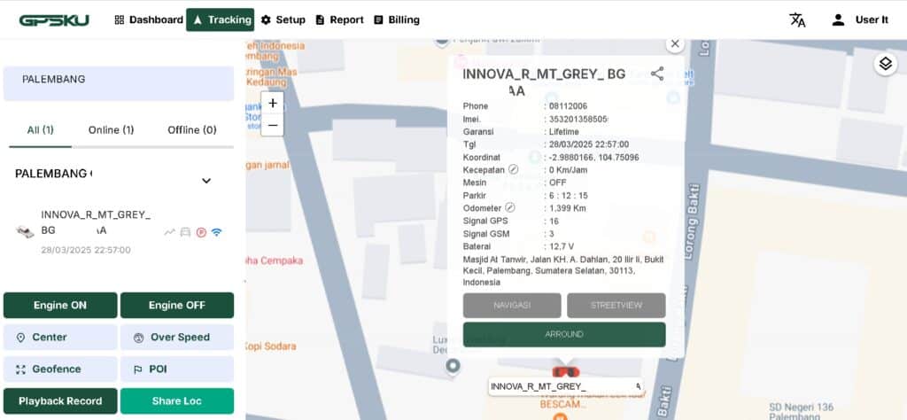 gps tracker palembang