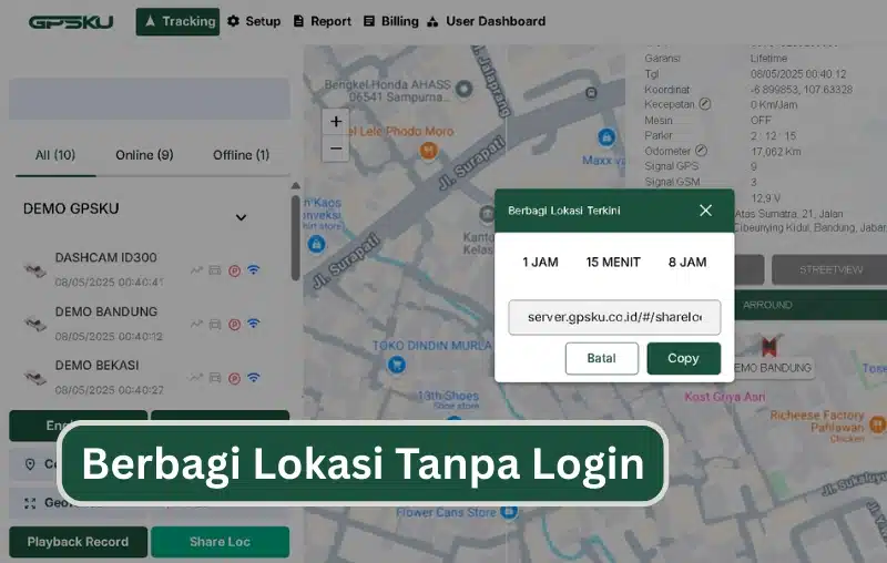 fitur berbagi lokasi saat ini