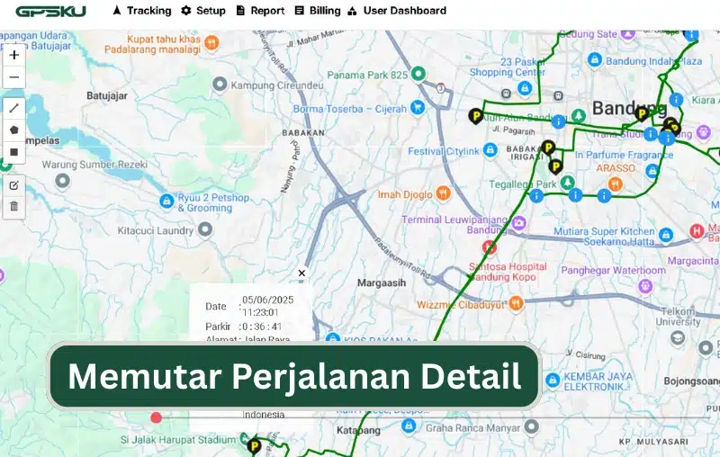 fitur memutar perjalanan