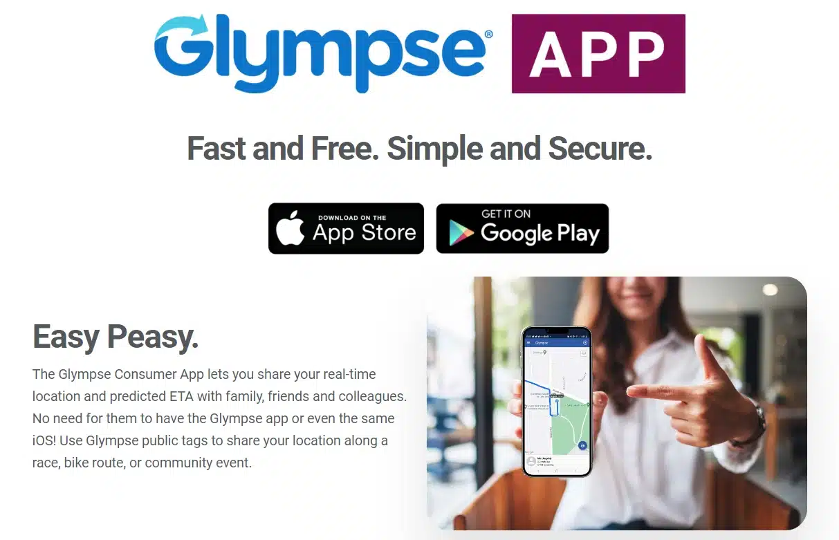Aplikasi Glympse GPS tracker 
