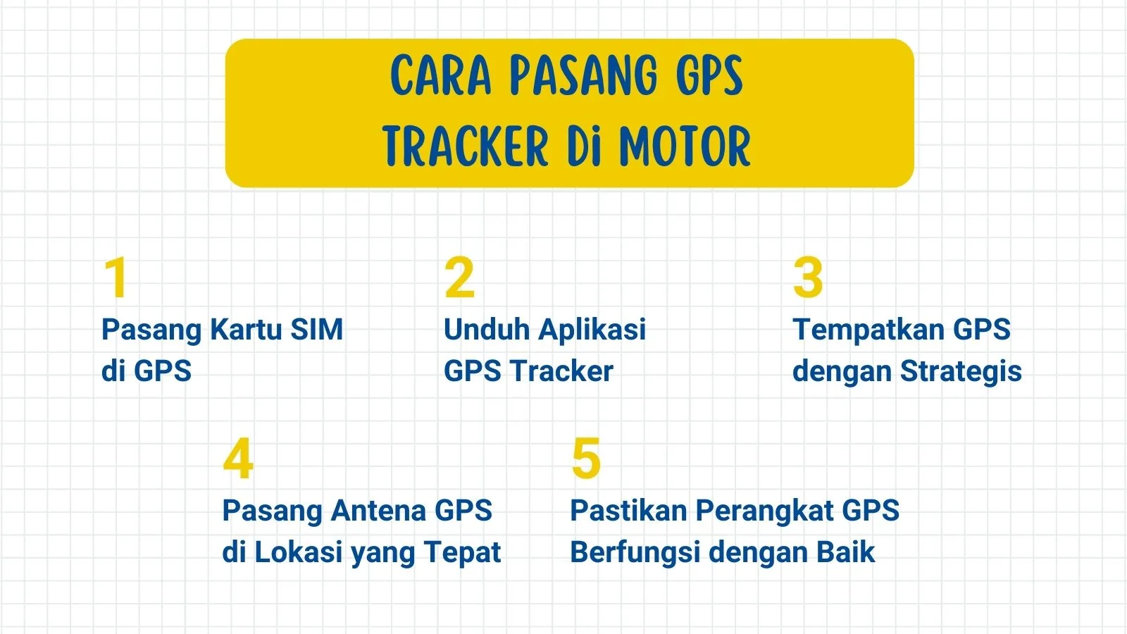 langkah-langkah pasang GPS tracker di Motor
