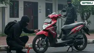 Ciri motor dipasang GPS