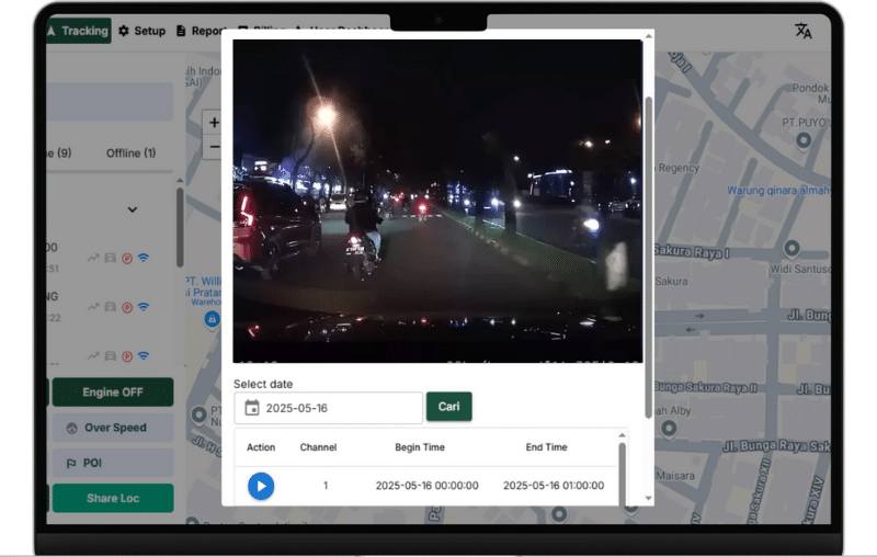 rekaman dashcam