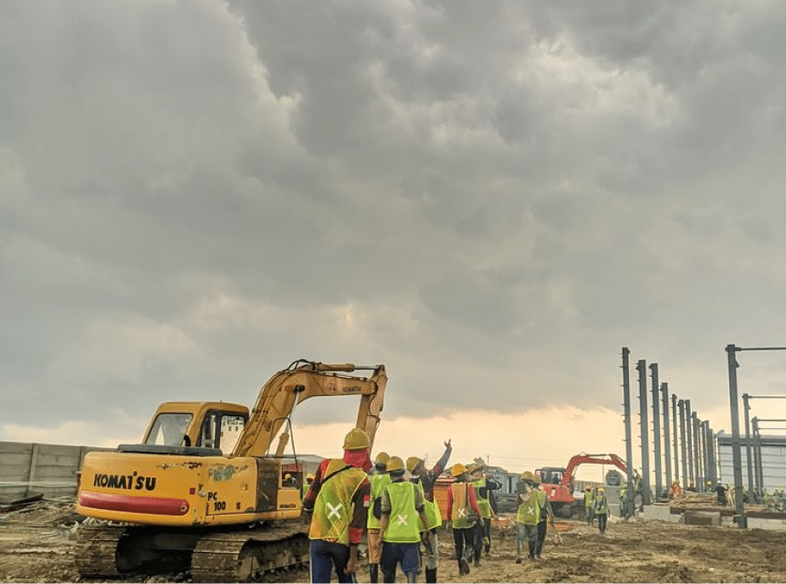 GPS alat berat konstruksi excavator bulldozer